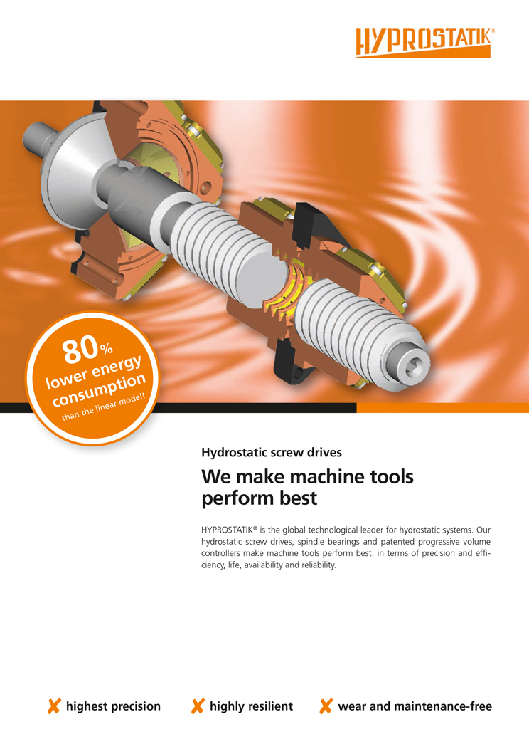 Flyer-screw-drive_english English cover page of Flyer Hydrostatic screw drives